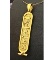 925 Ayar Gümüş Antik Mısır Hiyeroglif İsim Hediyelik Gold Kolye