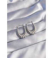 316L Çelik Gümüş Renk Uzun Baklava Görünümlü Küpe 5886 - SSSSSS2975-8042