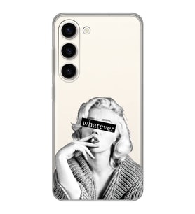Samsung Galaxy S23 Uyumlu Marilyn Monroe Desenli Şeffaf Telefon Kılıfı