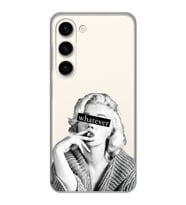 Samsung Galaxy S23 Uyumlu Marilyn Monroe Desenli Şeffaf Telefon Kılıfı