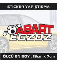 abart egzoz etiket sticker - 1 adet çıkartma araba motosiklet kask atv tablet pc buzdolabı otomobil bilgisayar uyumlu