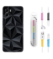 Vivo Y15S Y32 Y33S Y51 Y53S Kılıf Kablo Koruma Spiral Silikon Prizmalar 1782