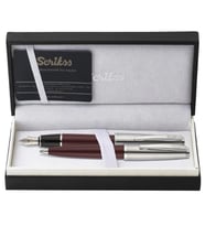SCRIKSS 78 DOLMAKALEM+TÜKENMEZ KALEM  TAKIM BORDO KUTULU
