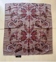 Osmanlı Motifli, Çiçek Dalı Desenli, Şık Ve Zarif Şal (Krem-Kiremit)