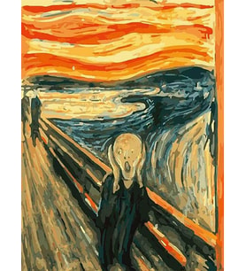 Çığlık Sayılarla Boyama Seti 40x 50 cm (Tuvale Gerili)