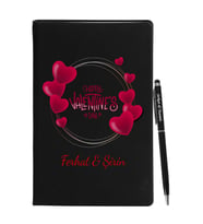 Sevgililer Gününe Özel Siyah Defter Kalem Seti 20