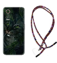 General Mobile GM 21 Pro GM 22 Pro Plus Kılıf Boyun Asklı Rasta Silikon Flowers Cat 1345