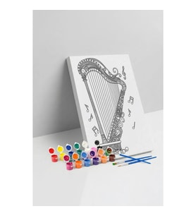 Arp Desenli Mandala Tuval Boyama Seti 40x50 cm