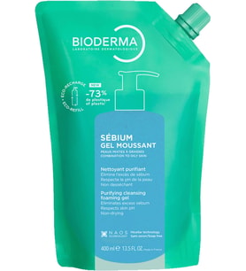 Lexroo Sebium Foaming Gel Karma Yağlı Ciltler Temizleme Jeli Yeniden Dolum Paketi 400ml