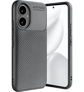 Honor 400 ile Uyumlu Silikon Kılıf TPU Negro Silikon Ultra Slim Fit Kılıf İle Uyumlu Karbon Delux kılıf (Gri)