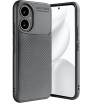 Honor 400 ile Uyumlu Silikon Kılıf TPU Negro Silikon Ultra Slim Fit Kılıf İle Uyumlu Karbon Delux kılıf (Gri)