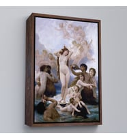 Çerçeveli Venüsün Duğuşu Tablosu - Birth Of Venus William-Adolphe Bouguereau (Altın)