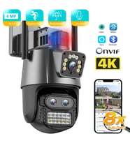 3 Kameralı Zoomlu İcsee Xmeye Yazılımlı Polis Çakar Işıklı 4MP UHD PTZ Akıllı Kamera