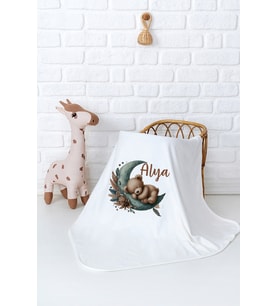 Pia Baby Premium %100 Pamuk Çift Kat Penye Bebek Battaniyesi 80x80 cm 5002-11 (Krem)