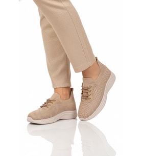 Ayakmod Bej Anorak Hafif Hava Alabilen Kadın Casual Ayakkabı 332171 Z (Nude)