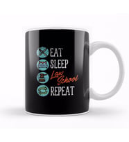 Eat Sleep Law School Repeat Kupa Bardak Porselen