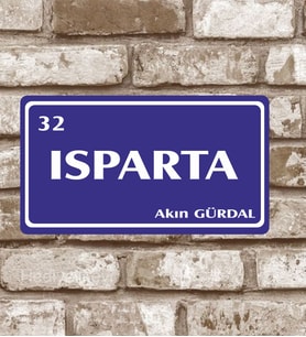 Kişiye Özel Metal Plaka Isparta 32 Retro Poster (29X15)