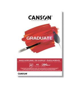 Canson Graduate Yağlıboya ve Akrilik Blok 290 gr. A5 20 yp. 