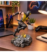 Mortal Kombat Scorpion 20 cm Figür – Akrep Ninja Savaşçı Dekoratif Aksiyon Figürü Oyuncu Odası Dekoru