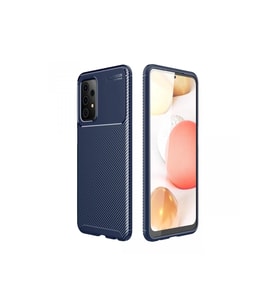 Mey İthalat® Samsung Galaxy A52 Kılıf Auto Focus Karbon Kapak - Lacivert
