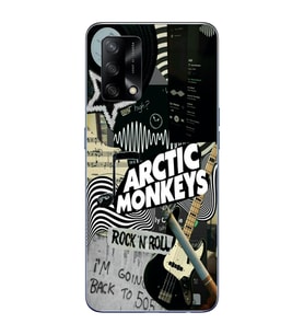 Oppo A74 Uyumlu Arctic Monkeys Kolaj Desenli Şeffaf Telefon Kılıfı
