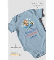 Bırakın beni teyzeme gideceğim Kısa Kollu Bebek Body %100 Pamuk