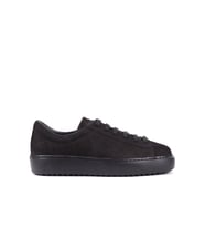 Shoetyle - Hakiki Nubuk Deri Siyah Renk Erkek Sneaker - 666-01-0346