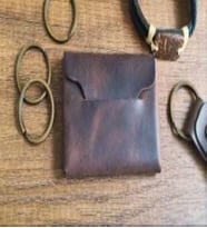 Sumerian Minimalist Crazy Deri Kartlık Kahverengi (Anahtarlık Hediye)