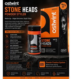 Professional Stone Heads Powder Styler 20 ml Mat Görünümlü Hacim Veren Saç Şekillendirici Pudra