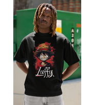 Monkey D. Luffy One Piece Baskılı Unisex Oversize Anime Karakter Tişört