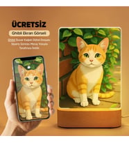 Ghibli Efekti Yapay Zeka Işıklı Gece Lambası Kişiye Özel 3D lamba (Model 2)