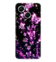 Spark Go 1 2025 Kılıf Boutique Baskılı Resimli Pembe Neon Kelebekler Pcode -100