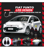 Fiat Punto 2006-2017 Uzun - Kısa Far Uyumlu Şimşek Etkili Led Xenon Light Series H4