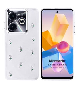 Microsonic Infinix Hot 40i Kılıf PrettyCharm Tulip (Yeşil)