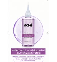 Acvit Amino Asitli Salisilik Asitli Tonik 200 ML Gözenek Sıkılaştırıcı ve Siyah Nokta Karşıtı Cilt Toniği