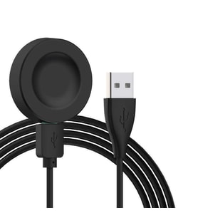 Hızlı Şarj Edin, Huawei Watch GT 3 Pro 46mm Uyumlu Akıllı Kapanma Özellikli Manyetik USB Kablosu (Siyah)