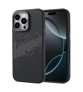 Apple iPhone 16 Pro Max Kılıf M-safe Şarj Özellikli Karbon Fiber Tasarımlı Zore Vave Kapak