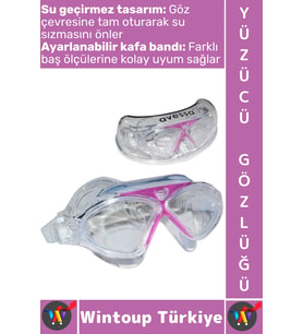 #Gözlük Çocuk Yetişkin Konforlu Su Geçirmez Buğu Önleyici Ayarlanabilir Kayış Şık Yüzücü Gözlüğü