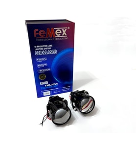 Femex P28 Vidalı Bi-Led Projektör Far İçi Led Mercek 2.5 Inc Kısa Uzun Birlikte (Vidalı Somonlu)