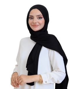 Penye Boyun Kapamalı Şal Başörtü Hazır Giyim Turban Esnek Jersey Şal