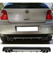 Vw Polo Mk4 Gri Difüzör Çiftli Yuvarlak Egzoz Görünümlü D Tip Difizör