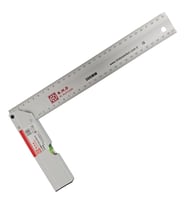 Fixonic B.H.D BHD00196 300mm/30cm Alüminyum L Marangoz Gönye/Su Terazili