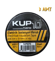 Kupa Elektrik İzole Bandı Siyah - 3 Adet