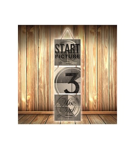 Start Picture Tasarımlı Üçlü Retro Ahşap Poster Ü409