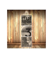 Start Picture Tasarımlı Üçlü Retro Ahşap Poster Ü409