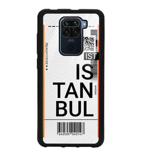 Xiaomi Redmi Note 9 Uyumlu Bilet Tasarımlı Glossy Telefon Kılıfı