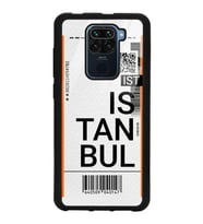 Xiaomi Redmi Note 9 Uyumlu Bilet Tasarımlı Glossy Telefon Kılıfı