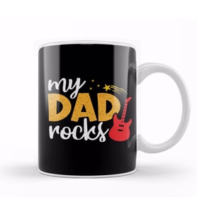 My Dad Rocks Happy Fathers Day Funny Dad Gifts for Birthday Kupa Bardak Porselen