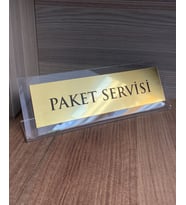 Paket Servisi Pleksi Masaüstü İsimlik