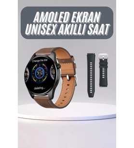 Yuvarlak Kasa 46Mm Akıllı Saat Android Ios Uyumlu Uyku Takibi
